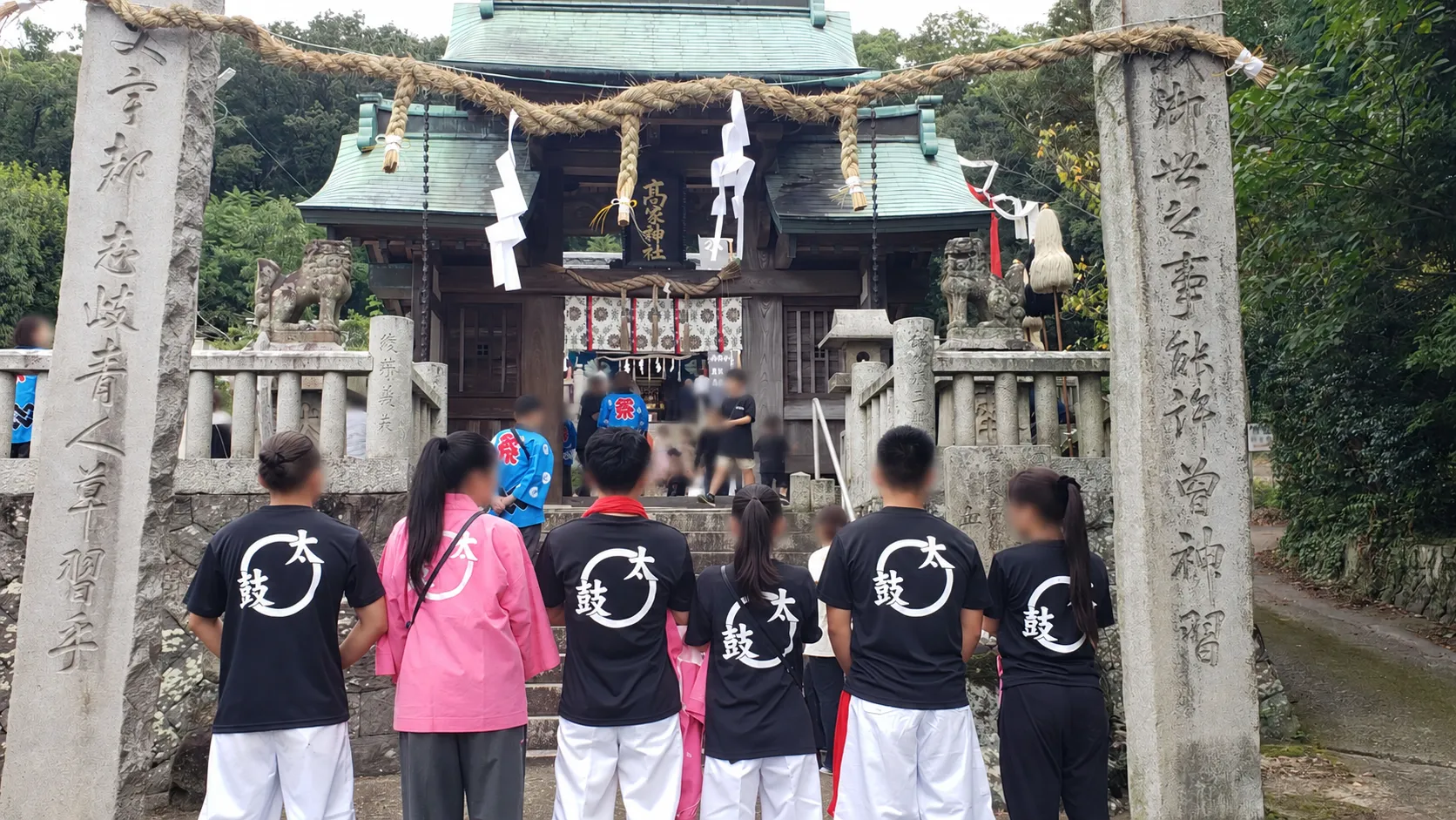 お祭り・団体のおそろいオリジナルTシャツ作成事例｜揚太鼓台 S様（筆文字ロゴ×シルクスクリーン）