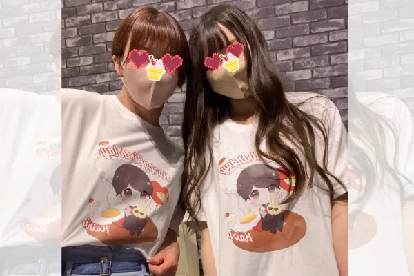 生誕祭・推し活オリジナルTシャツ作成事例|東京都 F様(2Dキャラ×フルカラーインクジェット)